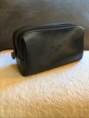 Diptyque Paris Black  faux Leather Toiletry Bag